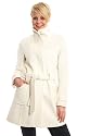 WINTER WHITE WOOL WOMEN'S WINTER BELTED COAT