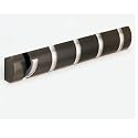 Wall Hook - Flip Up Nickel Hooks - Espresso (Espresso) (1"H x 20"W x 2 3/4"D)