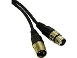 CABLES TO GO 6ft Pro-Audio XLR M/F Cable Shielded 22AWG Twisted Pair Construction Black