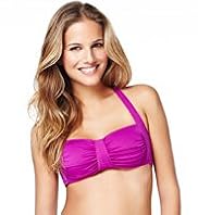 Halterneck Gathered Front Padded Bikini Top