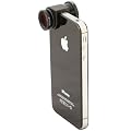 Olloclip iPhone 4 / iPhone 4S Objektiv, 3-in-1 Objektiv f�r das Apple� iPhone 4 & 4S, Body aus Aluminium und Linsen aus Glas, mit Fischaugen-, Makro- und Weitwinkelobjektiv, importiert aus USA, schwarzer Body - von Adento