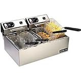 Double Pan Deep Fryer - Counter Top Unit 20lb Capacity by Anvil