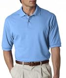 High Quality JERZEES Adult Ring Spun Cotton Pique Polo - North Carolina Blue
