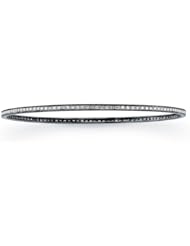 Victoria Kay 1.00ct TDW White Diamond Bangle in Sterling Silver with Black Rhodium (JK, I2-I3)