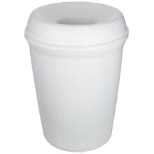 Rubbermaid Commercial Atrium Classic Trash Can with Funnel Top, Round