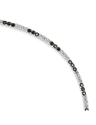 Sterling Silver White & Black Diamond Bracelet