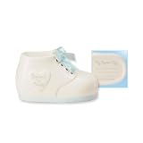 Enesco This Is The Day Baptism Collection, Baptized in Christ, Ceramic Baby Shoe Bank, Blue