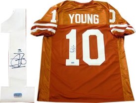 Vince Young Autographed University of Texas Longhorns Jersey
