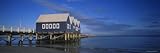 IMAGE OF Stilt House in a Row, Busselton Jetty, Western Australia, Australia Photographic Poster Print by Panoramic Images , 32x96
