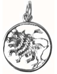 British Jewellery Workshops Silver 11mm pierced Zodiac pendant Leo