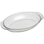 Green Applie Cooking Oval Non-stick Glass Casserole