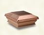 Woodway Products 870.1890 4-by-4-Inch Large Redwood Copper Flat Top Post Cap