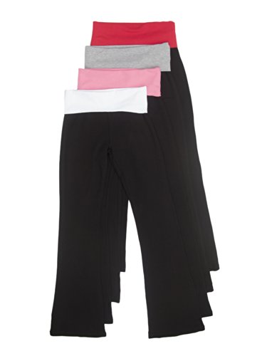 Basic House Women's Fold over Waist Solid and Contrast Lounge Pants