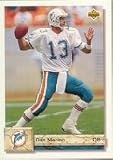 1992 Upper Deck Dan Marino Football Card #598 - Shipped In Protective Display Case!