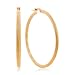 18K Yellow Gold Hammered Oval Tube Hoop Earrings