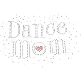 Iron On Hot Fix Dance Mom with Heart