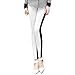 Locomo Women Half White Front Black Back Legging FFT041 S-M Black White