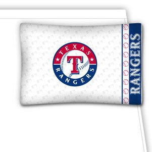 Sports Coverage MLB Texas Rangers Sheet Set Queen