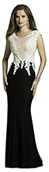 Polyester Cap Sleeves Colorblocking Lace Beaded  Dress
