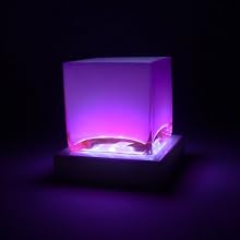 Fortune Products LB-5W Square Light Base with White LED's, 5" Length x 5" Width x 1-1/4" Height