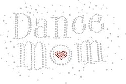 Iron On Hot Fix Dance Mom with Heart