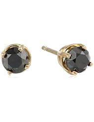 1 CT Black Diamond Stud Earrings 14k Gold