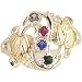 Gorgeous Sterling-silver Yellow-gold Black Hills Gold Mothers Rings 2-6 2.MM Birthstones