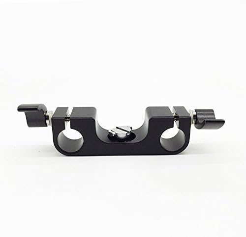 ROZOE 15mm Rod Railblock Clamp 60mm Center Space for 15 mm Rod DSLR Rig System-C0802 (Black)