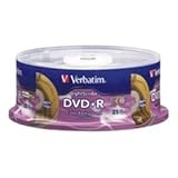 Verbatim DVD+R 4.7GB 16X Color LightScribe 25 Disc Spindle