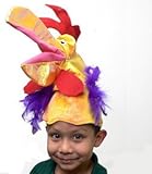 Crazy Rooster Mardi Gras Party Hat