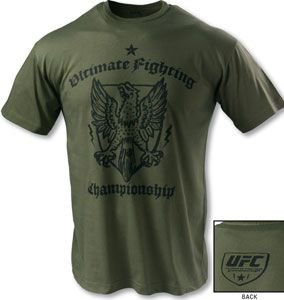 UFC Green War Eagle Crest Short Sleeve Tee