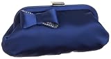 Menbur Satin Bow Clutch,Dazzling Blue,one size