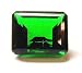 25x18mm Octagon Cut Faceted Simulated Emerald