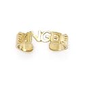 Solid 14K Yellow Gold ANGEL Adjustable Toe Ring