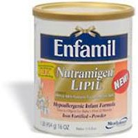 Enfamil Nutramigen Lipil Iron Fortified Hypoallergenic Infant formula Powder - 1 lb Cans