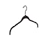 BriaUSA Velvet Shirt & Dress Hangers Notched Shoulder Prevents Slipping Steel Chrome Swivel Hooks – Black – Set of 10