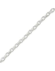 Sterling Silver 3mm Fancy Rolo Chain - 18 Inch