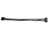 NZXT CB-SATA-11P Individually Sleeved SATA Power Extension Premium Cable (300mm, Black)