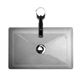 Porcher 12100-00.178 Black Marquee 17-5/8 Undermount Rectangle Lavatory Sink with Overflow from the