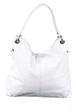 Grand besace italien en cuir nappa coloris blanc
