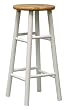Winsome Wood 30-Inch Beveled Seat Barstool with Natural and White Finish, Set of 2