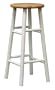 Winsome Wood 30-Inch Beveled Seat Barstool with Natural and White Finish, Set of 2