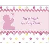 Tickled Pink Baby Shower Invitations With Envelopes 8ct