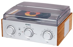 New-3-Speed Stereo Turntable with AM/FM - JEN-JTA-220