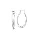 Sterling Silver Oval Shaped Twisted Hoop Earrings