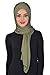Jersey Shawl for Women Cotton Wrap Instant Modesty Turban Cap Scarf Green