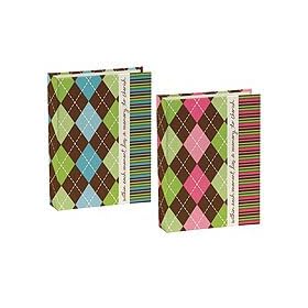 Prinz Preppy Patterns Library Bound Photo Album, Random Solid Color Covers, Holds 40 4 x 6 Photos, 1 Per Page