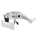 Hands Free Head Magnifier Five Interchangeable Lens - 2 LED, Glasses Stems Or Head Band Strap