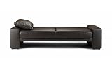 Faux Leather Sofa Bed In Expresso Chocolate Brown Colour