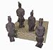 Set of Four Chinese Terra Cotta Warriors in a Gift Box